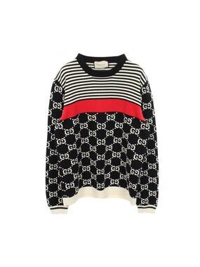 Gucci Gg Jacquard Border Knitwear #318262G60B
